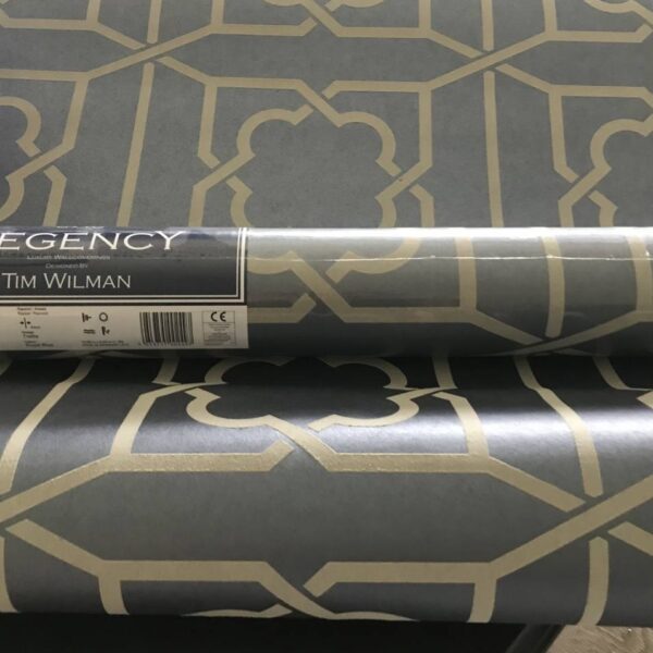 70% OFF Tim Wilman Blue Trellis Wallpaper