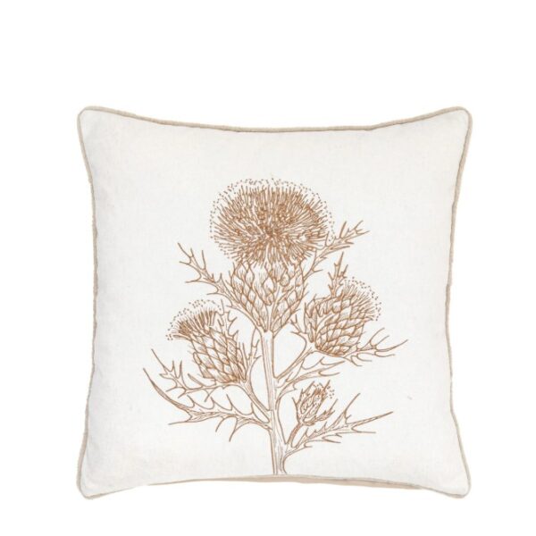 Natural Thistle Cushion Embroider.