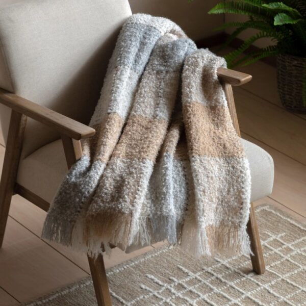 Autumn Check Boucle Throw